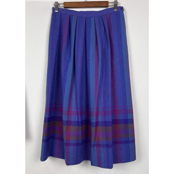 Vintage Pendleton100% Virgin Wool Skirt Suit Set12 Women purple 2 piece made usa - Picture 4 of 12